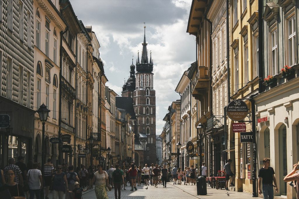 in der Krakauer Altstadt Einkaufen gehen