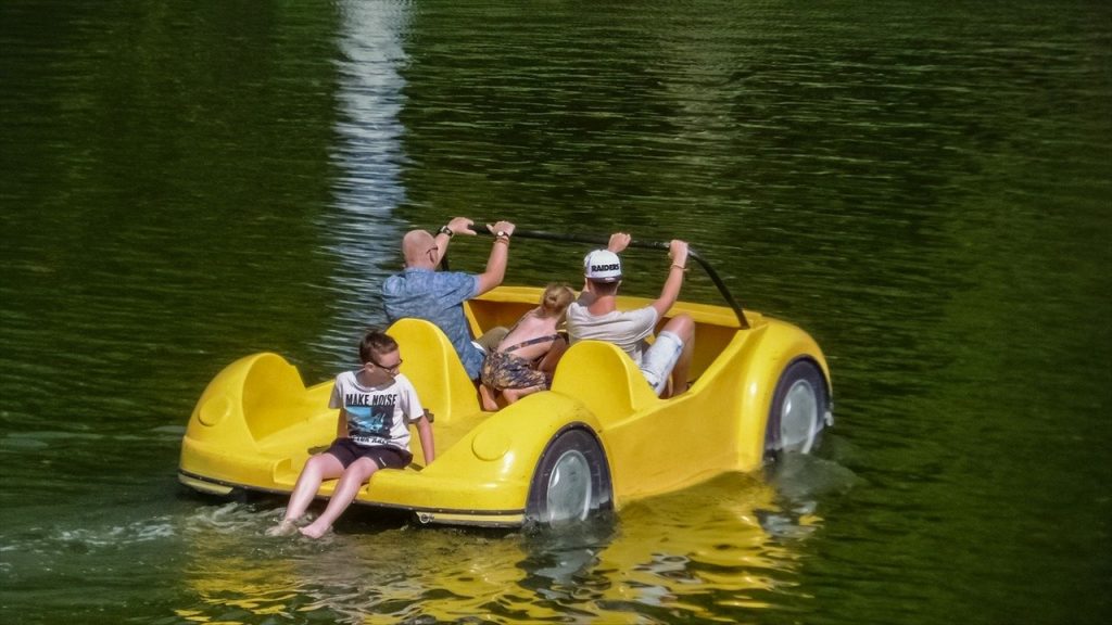 Auf der Weichsel in Krakau mit dem Trettboot